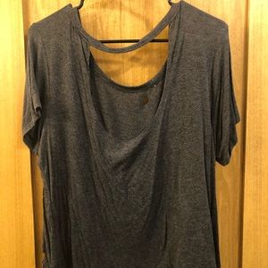 Distressed gray T-shirt